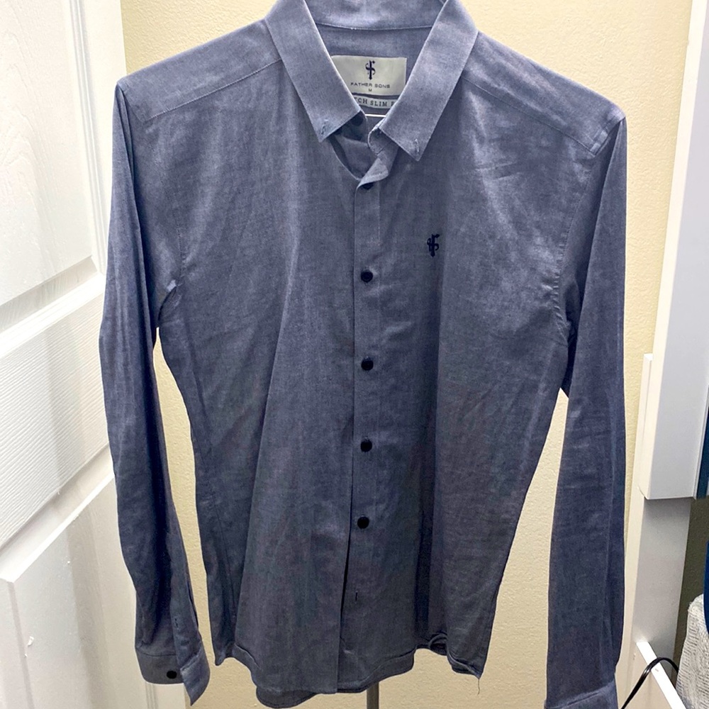 Father Sons Bundle 7 Slim Stretch Shirts Super Bundle Deal!!! 7 Shirts Size M!!